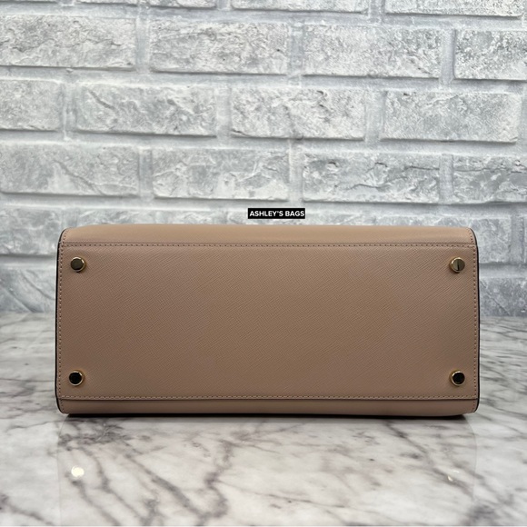 Kate Spade Madison Colorblock Medium Satchel Crossbody In Toasted Hazelnut - Picture 6 of 11